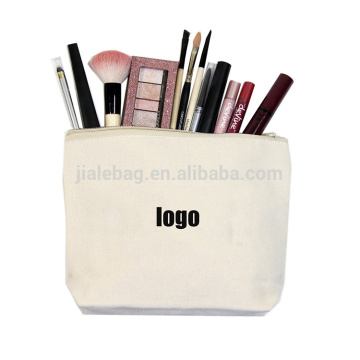 Personalizado personalizado personalizado impreso etiqueta linda cremallera lona cosmética maquillaje artista bolsa de viaje